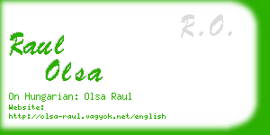 raul olsa business card